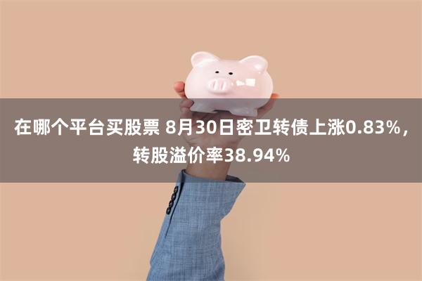 在哪个平台买股票 8月30日密卫转债上涨0.83%，转股溢价率38.94%