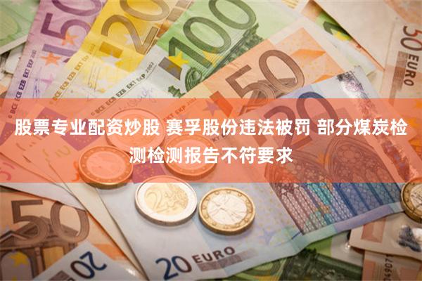 股票专业配资炒股 赛孚股份违法被罚 部分煤炭检测检测报告不符要求