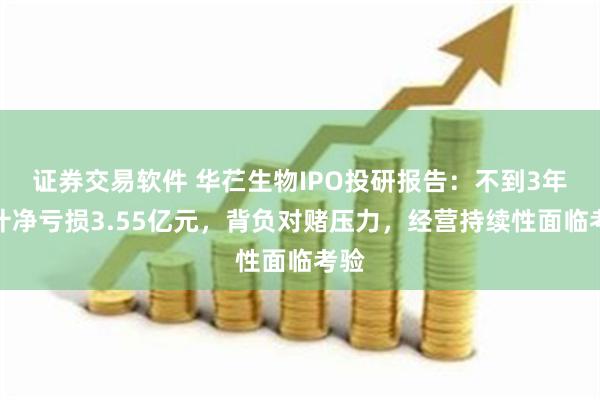 证券交易软件 华芢生物IPO投研报告：不到3年累计净亏损3.55亿元，背负对赌压力，经营持续性面临考验
