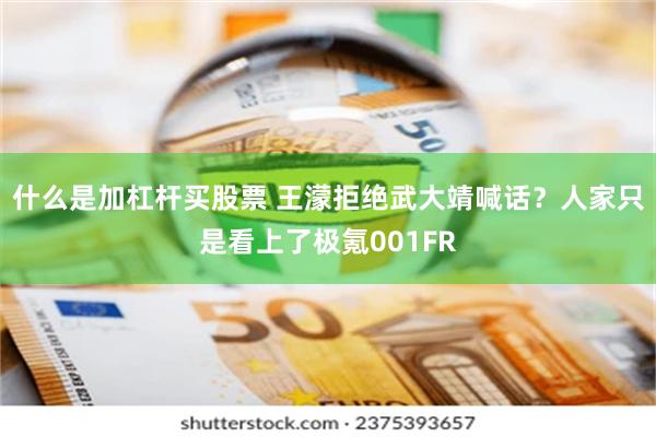 什么是加杠杆买股票 王濛拒绝武大靖喊话？人家只是看上了极氪001FR
