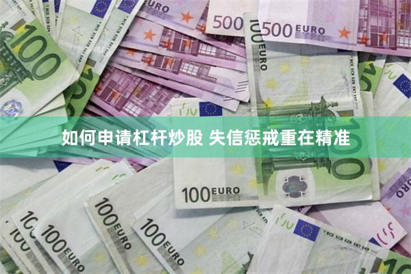 如何申请杠杆炒股 失信惩戒重在精准