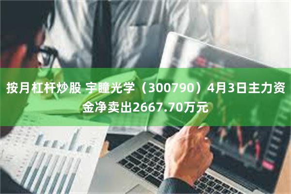 按月杠杆炒股 宇瞳光学（300790）4月3日主力资金净卖出2667.70万元