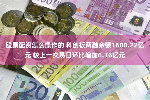 股票配资怎么操作的 科创板两融余额1600.22亿元 较上一交易日环比增加6.36亿元
